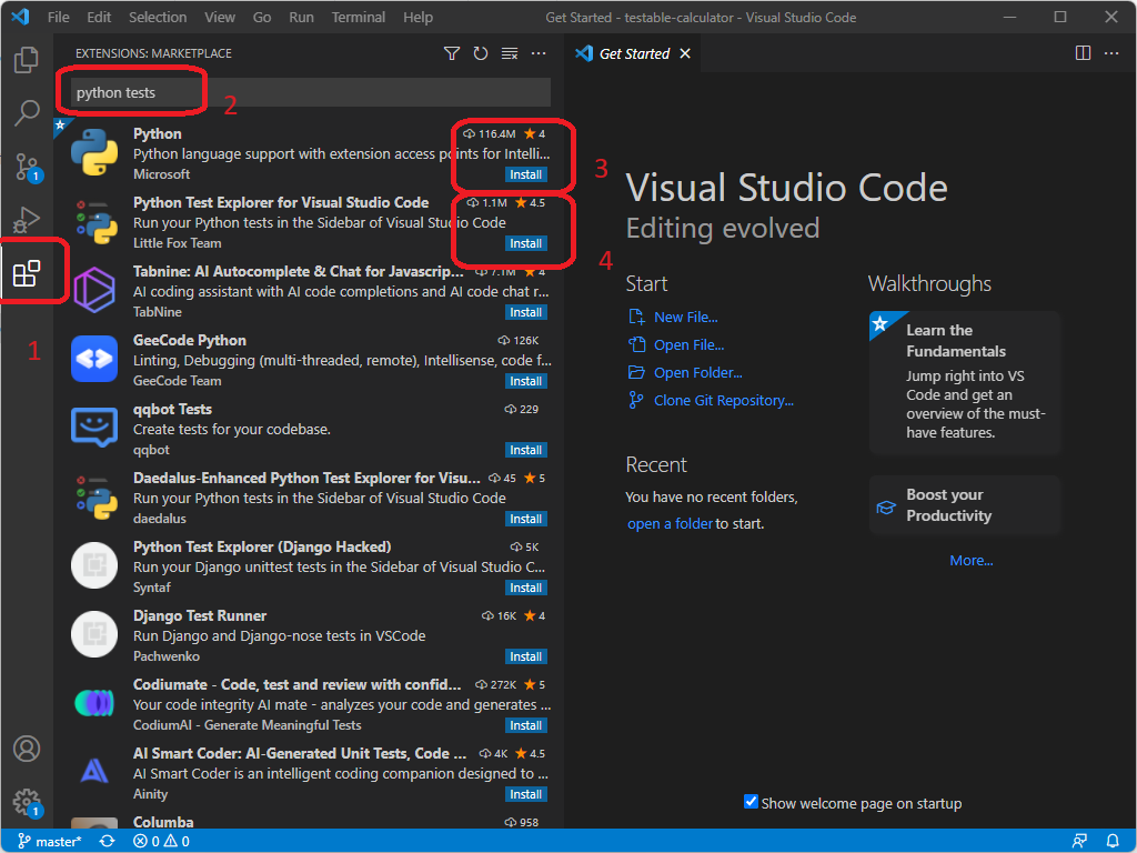 Extensions to install in VS Code